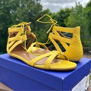 AQUAZZURA SNAKESKIN SANDALS (IT 40)